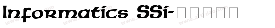 Informatics SSi字体转换